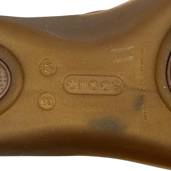 Crocs Isabella Mini Wedge Sandals – Women’s Size 8 – Bronze Multi-Strap Slide - Picture 7 of 11